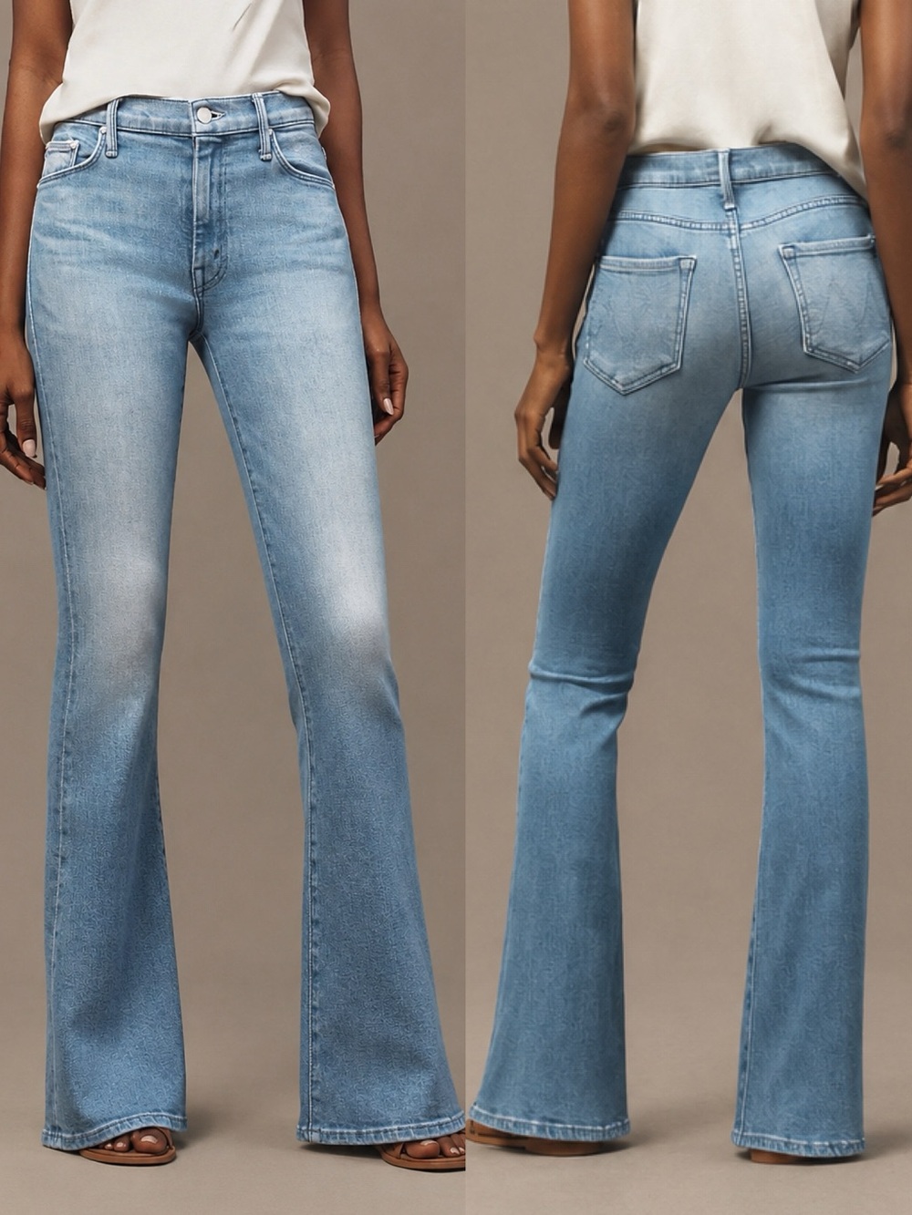 Mother The Weekender Flare Leg Jeans Read Between The Lines